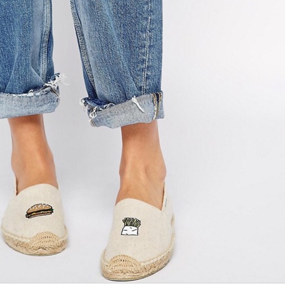 Soludos cheeseburger and fries espadrille flats